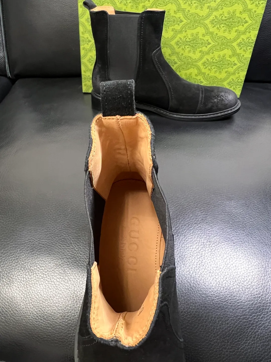 Men's shoes 💰900 Gucci High-quality top crafts Gucci Leather shoes and boots high-top series counter synchronization Original factory configuration, original cowhide imported from Italy, imported water-dyed cow lining, soles: original factory special supply original sole super comfortable, original factory and single goods High quality, welcome to compare and synchronization at the counter, code number 39-44 (customized 45)